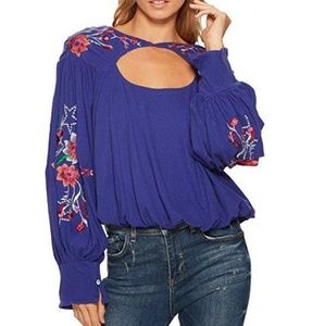 Free people embroidered Top
